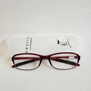 Proflex TR90 8002 Reading Glasses Burgundy Red Rectangular Frames +1.50 UNISEX